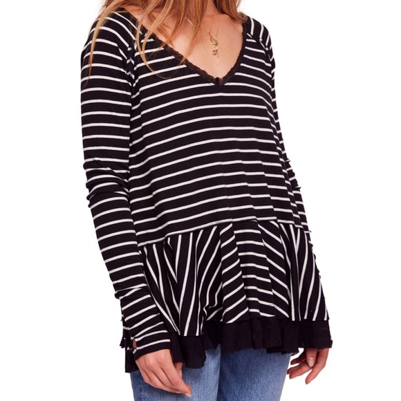 Free People Tops - Free People | Tangerine Stripe Tee